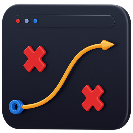 Geschäftsstrategie  3D Icon