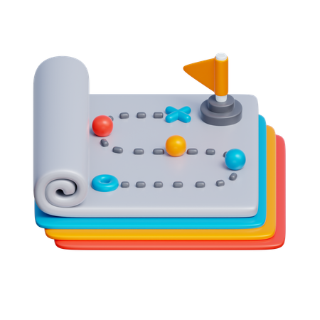 Geschäftsstrategiekarte  3D Icon