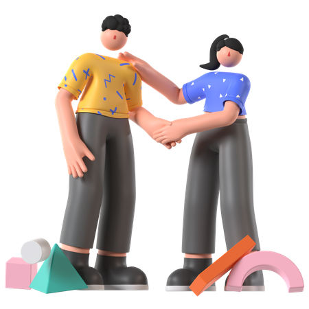 Geschäftsvereinbarung  3D Illustration