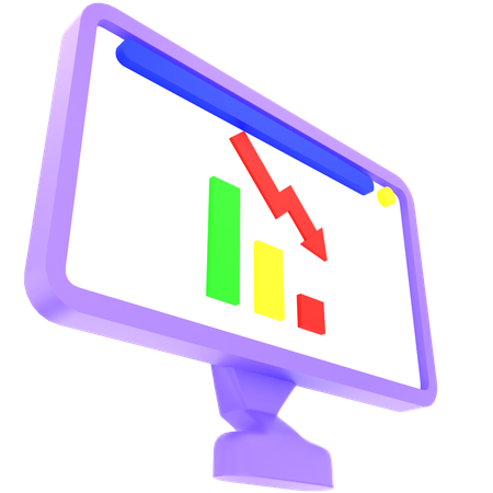 Präsentation zum Geschäftsverlust  3D Icon