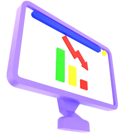 Präsentation zum Geschäftsverlust  3D Icon