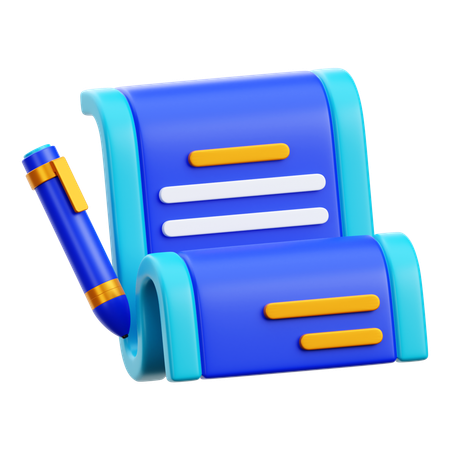 Geschäftsvertrag  3D Icon