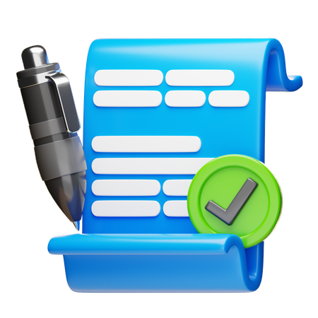 Geschäftsvertrag  3D Icon