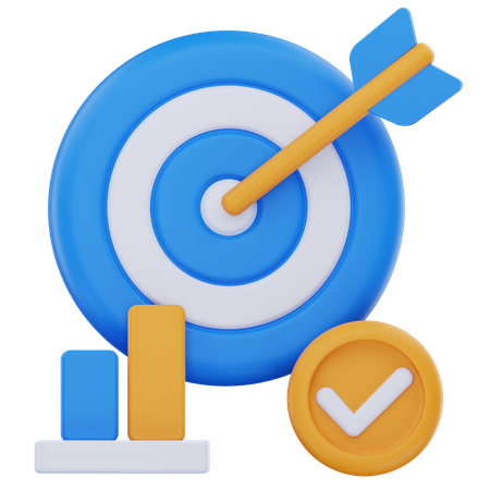Geschäftsziel  3D Icon