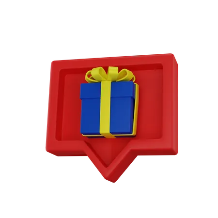 Geschenkbenachrichtigung  3D Icon