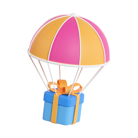 Geschenk fallschirm  3D Icon