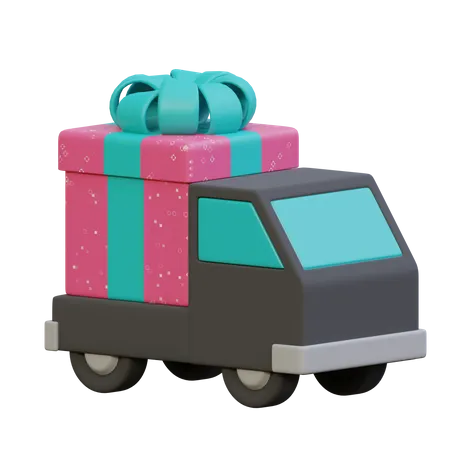 Geschenk-Lieferwagen  3D Icon