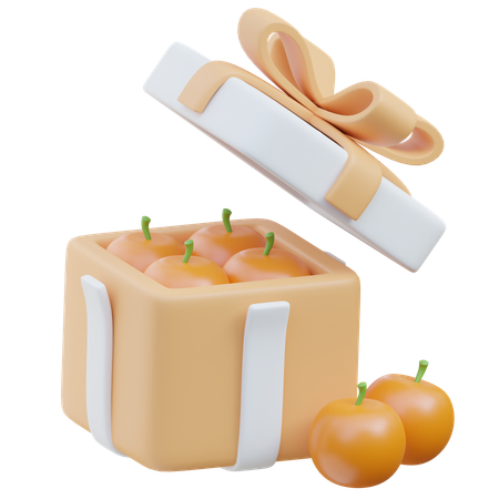 Geschenk orange  3D Icon