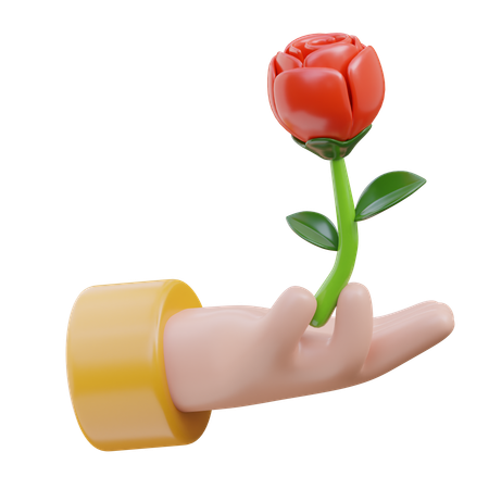 Geschenk-Rose  3D Icon