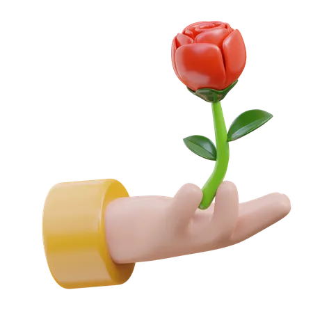 Geschenk-Rose  3D Icon