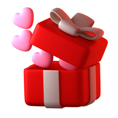 Geschenk Valentinstag  3D Icon