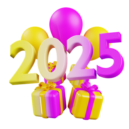 Geschenkbox 2025  3D Icon