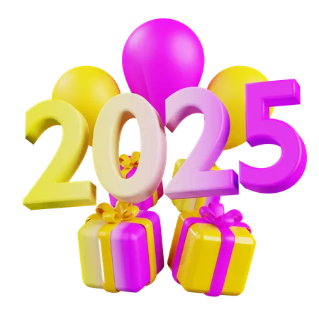 Geschenkbox 2025  3D Icon