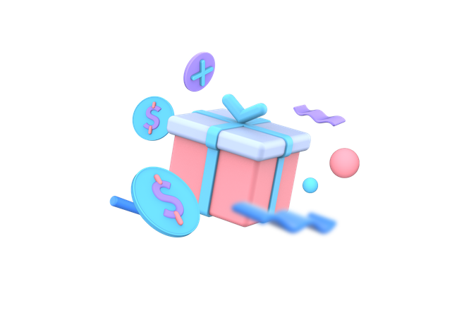 Geschenkbox  3D Illustration