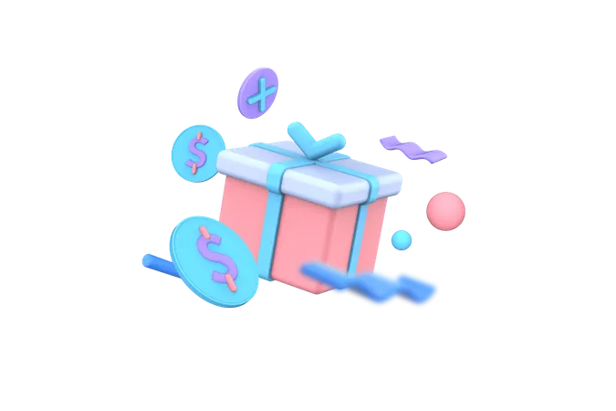 Geschenkbox  3D Illustration
