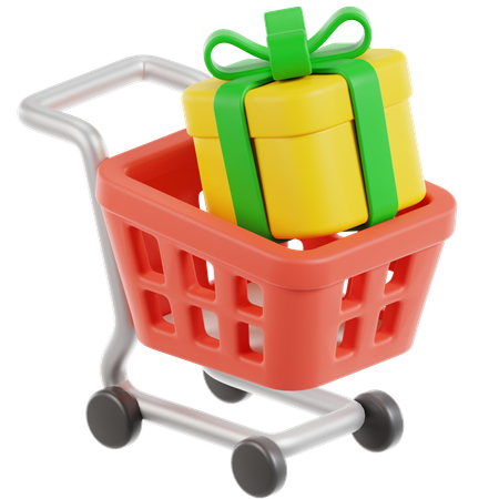 Geschenkbox im Trolley  3D Icon