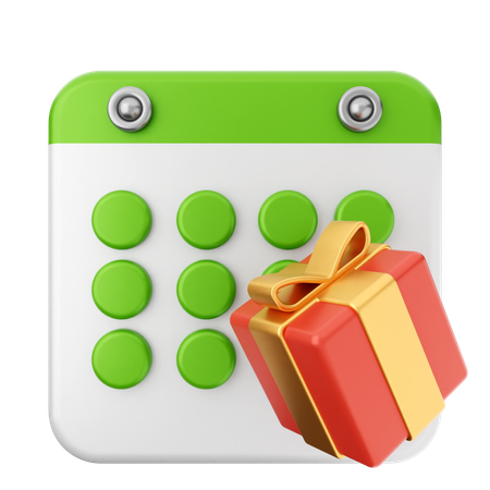 Geschenkbox-Kalender  3D Icon