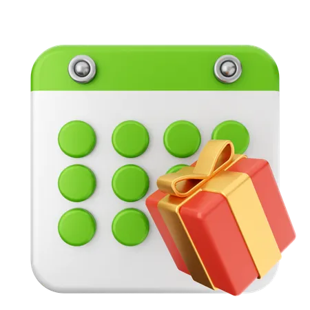 Geschenkbox-Kalender  3D Icon