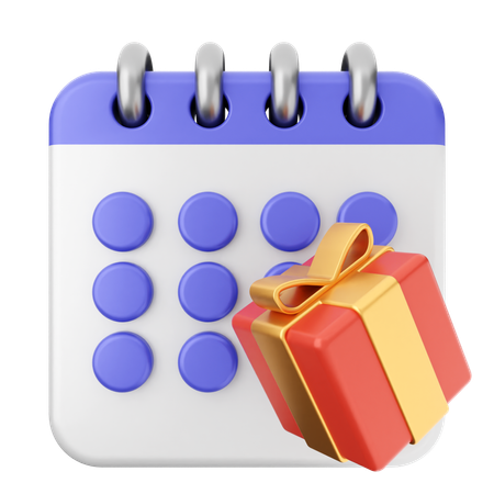 Geschenkbox-Kalender  3D Icon