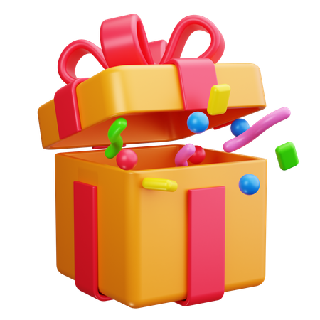 Geschenkbox geöffnet  3D Icon