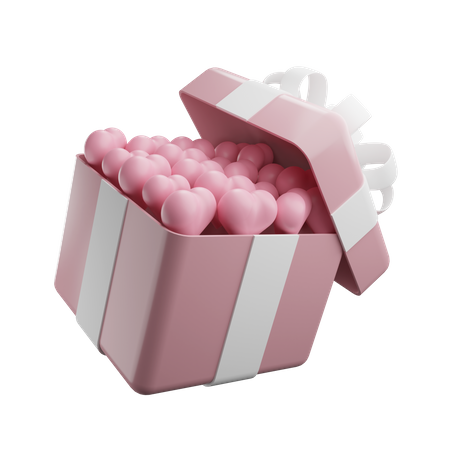 Geschenkbox öffnen  3D Illustration