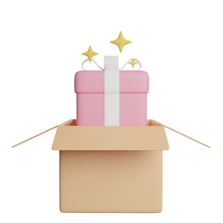 Geschenkbox-Paket  3D Icon