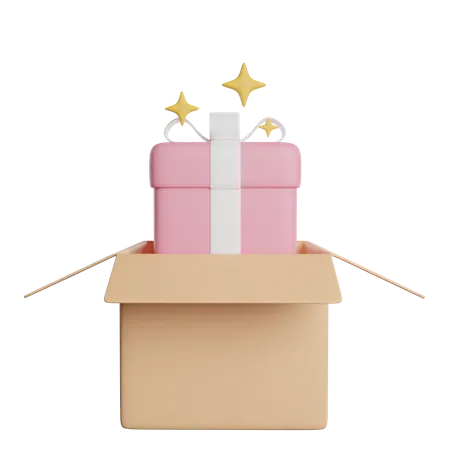 Geschenkbox-Paket  3D Icon