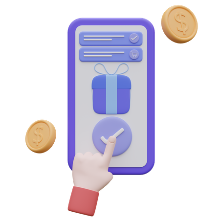 Geschenke einkaufen  3D Icon