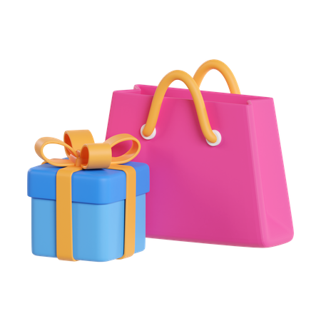 Geschenke einkaufen  3D Icon