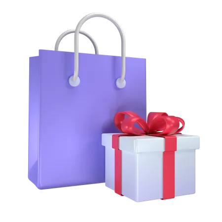 Geschenke einkaufen  3D Icon