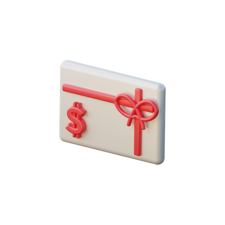 Geschenkkarte  3D Illustration