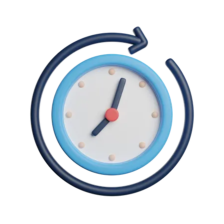 Zeitmanagement Uhr 3D Icon