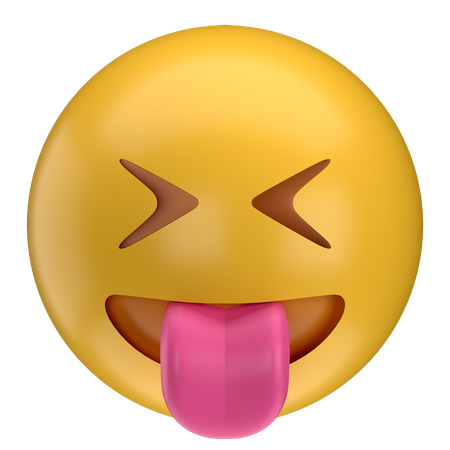 Emoji mit geschlossenen Augen  3D Icon