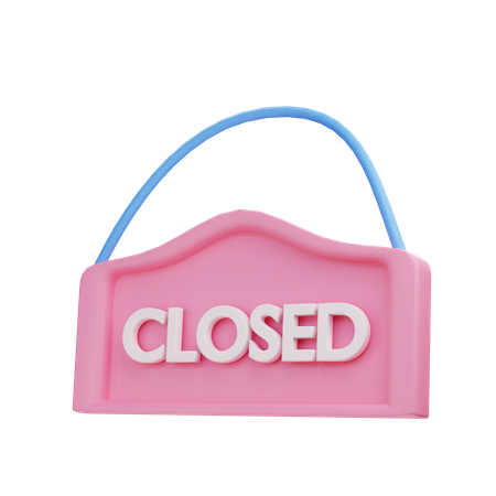 Geschlossenes Schild  3D Icon