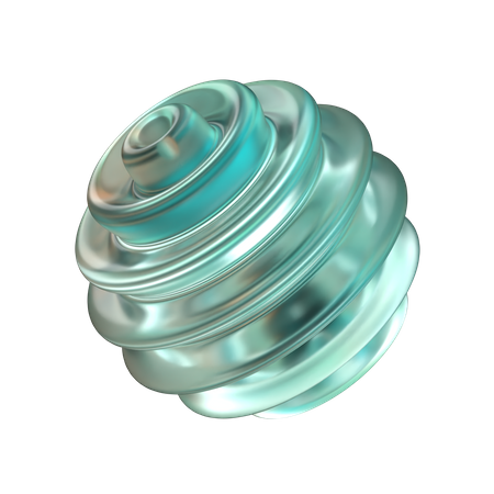 Geschnittene Kugel abstrakte Form  3D Icon