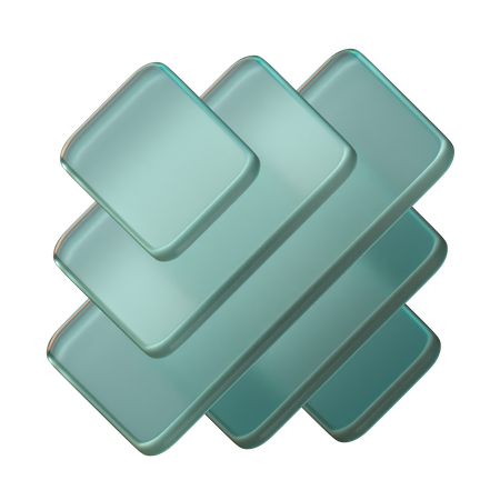 Geschnittene Würfel abstrakte Form  3D Icon