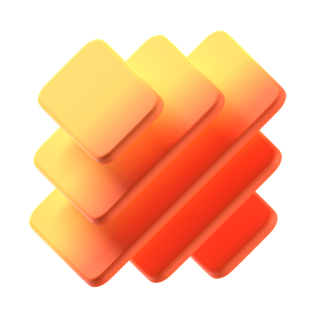 Geschnittene Würfel abstrakte Form  3D Icon