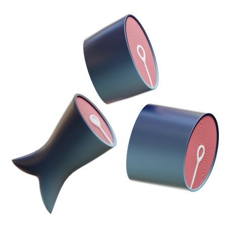 Geschnittener Fisch  3D Icon