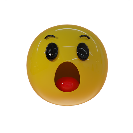 Geschockter Emoji  3D Icon