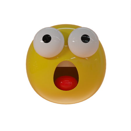 Geschockter Emoji  3D Icon