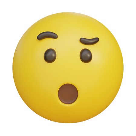 Geschockter Emoji  3D Icon