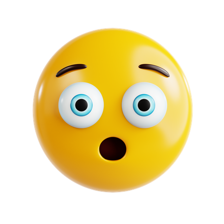 Geschockter Emoji  3D Icon
