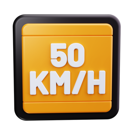 Geschwindigkeitsbegrenzungsschild  3D Icon