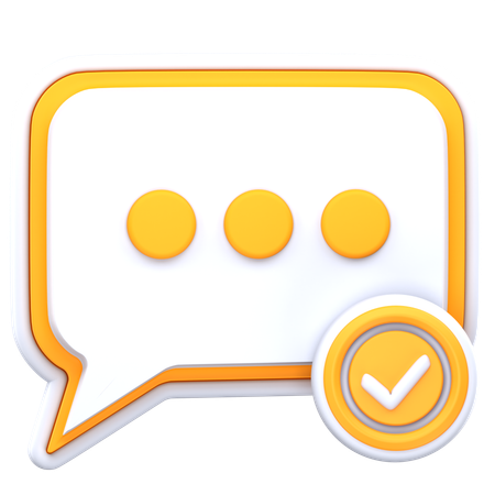 Gesendet tick chat  3D Icon