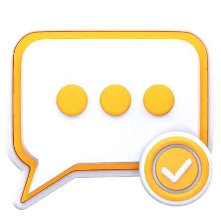 Gesendet tick chat  3D Icon