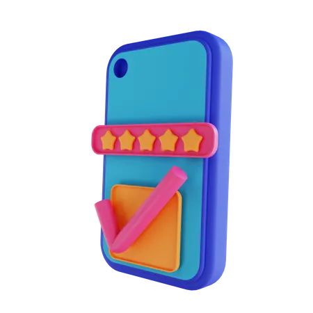 Gesichertes Smartphone  3D Illustration