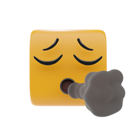 Ausatmendes Gesicht Emoji  3D Icon