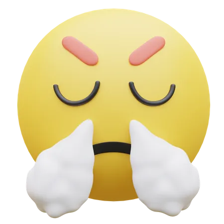 Gesicht Mit Dampf Aus Der Nase Wutende Emoji 3 D Symbolillustration 3D Icon