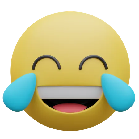 Gesicht Mit Freudentranen Weinendes Emoji 3 D Symbolillustration 3D Icon