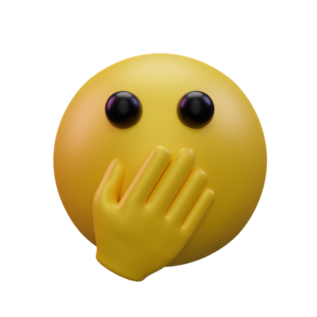 Gesicht mit Hand vor dem Mund  3D Icon
